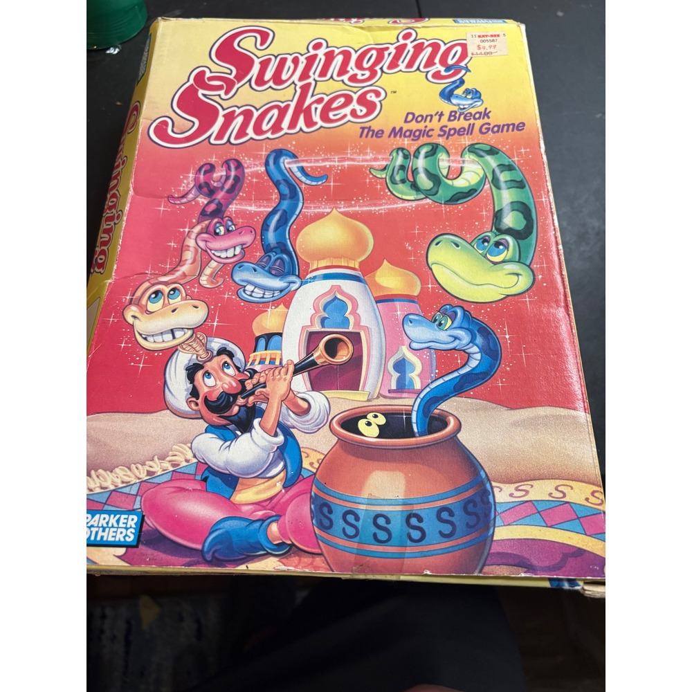 Vintage 1993 Parker Brothers Swinging Snakes Board Game 90s Nostalgia Complete
